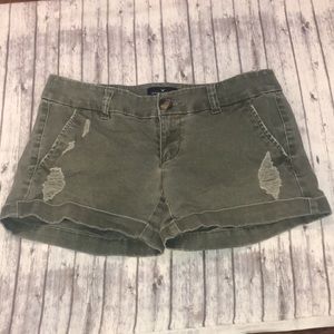 Army Green Midi Shorts